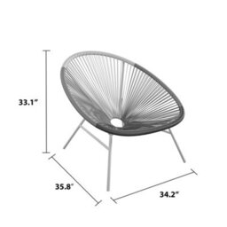 Dorel Avo Xl Lounge Chairs In Black - 2 Pieces - thumbnail 2