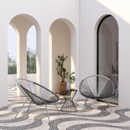 Dorel Avo Xl Lounge Chairs In Black - 2 Pieces - thumbnail 3