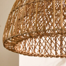 Dibor Traditional Rattan Twin Spiral Easy Fit Decor Ceiling Shade H32 X D50Cm - thumbnail 3