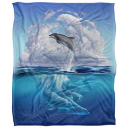 Jq Licensing Jlo Silky Dolphin Supersoft Blanket Multicoloured (One Size) - thumbnail 1