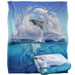 Jq Licensing Jlo Silky Dolphin Supersoft Blanket Multicoloured (One Size) - thumbnail 2