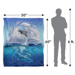 Jq Licensing Jlo Silky Dolphin Supersoft Blanket Multicoloured (One Size) - thumbnail 5