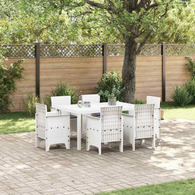 Berkfield Garden Dining Set 7 Pcs White - image 1