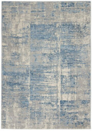 Ivory Grey Blue Modern Easy To Clean Abstract Rug For Dining Room Bedroom Living Room -244Cm X 305Cm - thumbnail 9