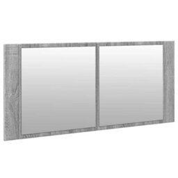 Berkfield Led Bathroom Mirror Cabinet Grey Sonoma 100X12X45 Cm - thumbnail 6