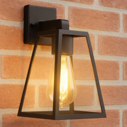 CGC Lighting Cgc Outdoor Outside Wall Light Black Clear Diffuser Traditional Porch Garden Security - thumbnail 6