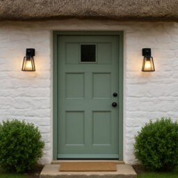 CGC Lighting Cgc Outdoor Outside Wall Light Black Clear Diffuser Traditional Porch Garden Security - thumbnail 7