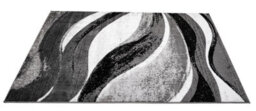 Brown Abstract Wave Pattern Rug Soft Floor Carpet For Living Room Bedroom Modern Style Durable Easy Care Multiple Sizes Home Decor - thumbnail 4