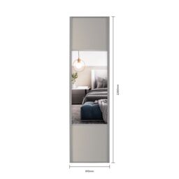 Spacepro Classic Wideline Mirrored Pebble Framed Sliding Wardrobe Door (H)2220mm (W)610mm - thumbnail 3