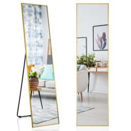 Gainoom Home 160 X 40Cm Golden Wall-Mounted Full Length Mirror Bedroom Large Floor Dressing Mirror - thumbnail 1