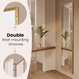 Gainoom Home 160 X 40Cm Golden Wall-Mounted Full Length Mirror Bedroom Large Floor Dressing Mirror - thumbnail 8