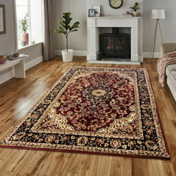 Traditional Persian Style Non-Slip Rug For Hallway, Living Room & Bedroom - Red 60X110Cm - thumbnail 7