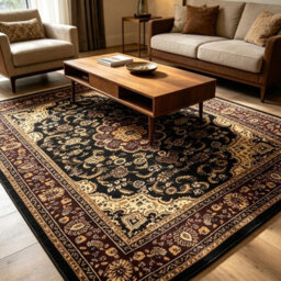 Traditional Persian Style Non-Slip Rug For Hallway, Living Room & Bedroom - Red 60X110Cm - thumbnail 4