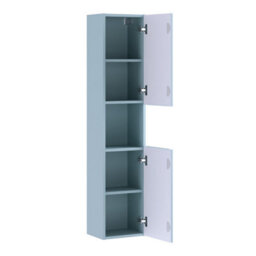 Heze Furniture Noca Bathroom Vanity Cabinet 140Cm Set With Basins And Tall Unit In Baby Blue - thumbnail 4