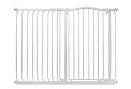 Bettacare Extra Tall Curved Top Dog Gate, 125Cm - 134Cm, Matt White, Extra Tall 100Cm In Height, Pressure Fit Pet Gate - thumbnail 1