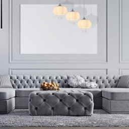 Milagro Nova Chrome Pendant Lamp 3Xe14 Elegant Cream Glass Shade Housing Delicate Suspended Crystals - thumbnail 6