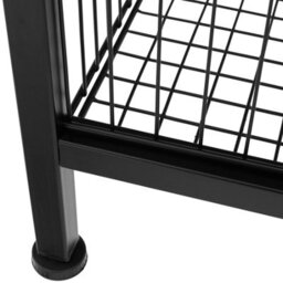 Tectake Bedside Table Grimsby - Industrial Style, With Mesh Basket, 40 X 40 X 55.5 Cm - Industrial Wood Dark, Rustic - thumbnail 6