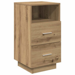 Berkfield Bedside Cabinet With 2 Drawers Artisan Oak 36X36X68 Cm - thumbnail 2