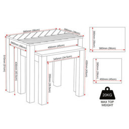 Seconique Leon Nest Of 2 Tables-Medium Oak Effect - thumbnail 8