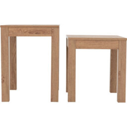 Seconique Leon Nest Of 2 Tables-Medium Oak Effect - thumbnail 3