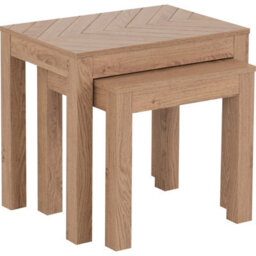 Seconique Leon Nest Of 2 Tables-Medium Oak Effect - thumbnail 2