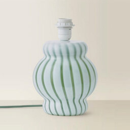 Valuelights Taffy Green Stripe Glass Table Lamp Base - thumbnail 5