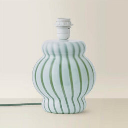 Valuelights Taffy Green Stripe Glass Table Lamp Base - thumbnail 6