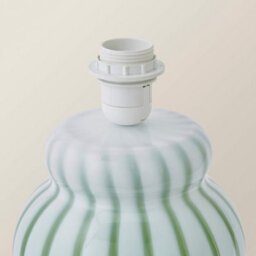 Valuelights Taffy Green Stripe Glass Table Lamp Base - thumbnail 3