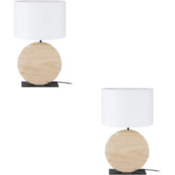 Loops 2 Pack Stylish Modern Black And Brown Led Pendant Ceiling Light For Home Interiors