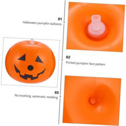 30X Halloween Decoration Inflatable Pumpkin With Led Lights Party Light Garden - thumbnail 5