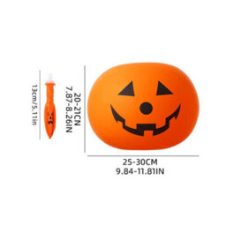 30X Halloween Decoration Inflatable Pumpkin With Led Lights Party Light Garden - thumbnail 4