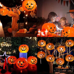 30X Halloween Decoration Inflatable Pumpkin With Led Lights Party Light Garden - thumbnail 7