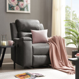 Home Detail Collins Sofa Suite Armchair Manual Recliner Grey Pu Faux Leather - thumbnail 2
