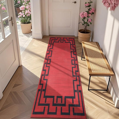 Oxford Homeware Printed Rug, Non-Slip Pet Friendly, Living Room Rugs And Hallways Runner, (Lexi, 80X150Cm)