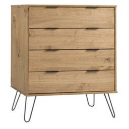 4 Drawer Chest Of Drawers Spindle Legs In Pine - thumbnail 4