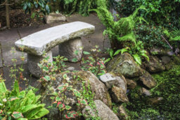 Oakleystone Northern Curved Stone Garden Bench Seat  Fine Detailed 45 Cm Tall 130 Kg - thumbnail 6