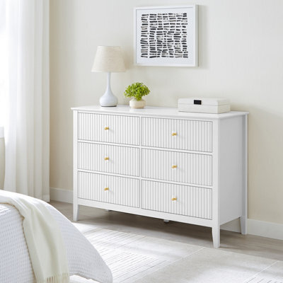 Melody Maison Large 6 Drawer Chest Of Drawers - Hales White Range - image 1