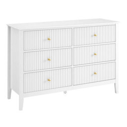 Melody Maison Large 6 Drawer Chest Of Drawers - Hales White Range - thumbnail 6