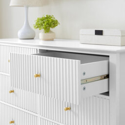 Melody Maison Large 6 Drawer Chest Of Drawers - Hales White Range - thumbnail 3