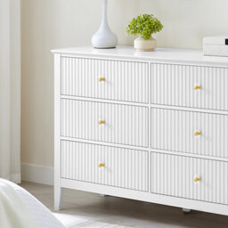 Melody Maison Large 6 Drawer Chest Of Drawers - Hales White Range - thumbnail 5