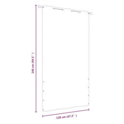 Berkfield Balcony Screen Red 120X240 Cm Oxford Fabric - thumbnail 5