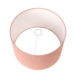 Pacific Lifestyle 45Cm Coral Linen Drum Table Lampshade Modern Cylinder Floor Lamp Shade - thumbnail 4