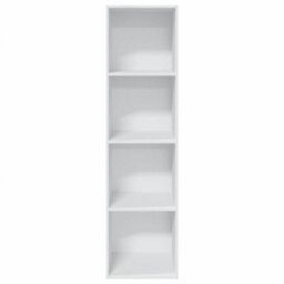 Berkfield Bookcase White 40X30X152 Cm Engineered Wood - thumbnail 4