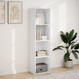 Berkfield Bookcase White 40X30X152 Cm Engineered Wood - thumbnail 3
