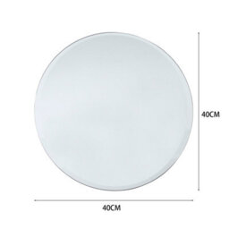Thehotsale Bathroom Glass Material Oblique Round Makeup Mirror Bathroom Mirror 40Cm Dia - thumbnail 9