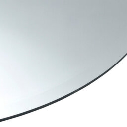 Thehotsale Bathroom Glass Material Oblique Round Makeup Mirror Bathroom Mirror 40Cm Dia - thumbnail 6