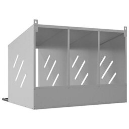 Walplus Chicken Nesting Box With 3 Compartments Galvanized Silver Metal - thumbnail 7