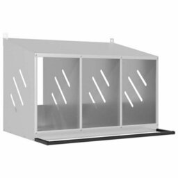 Walplus Chicken Nesting Box With 3 Compartments Galvanized Silver Metal - thumbnail 2