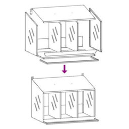 Walplus Chicken Nesting Box With 3 Compartments Galvanized Silver Metal - thumbnail 8
