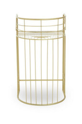 Orsina  Modern Gold Finish Lounge Chair, U-Shaped Metallic Armchair, Accent Chair, Chair With Sleek Wireframe - thumbnail 4